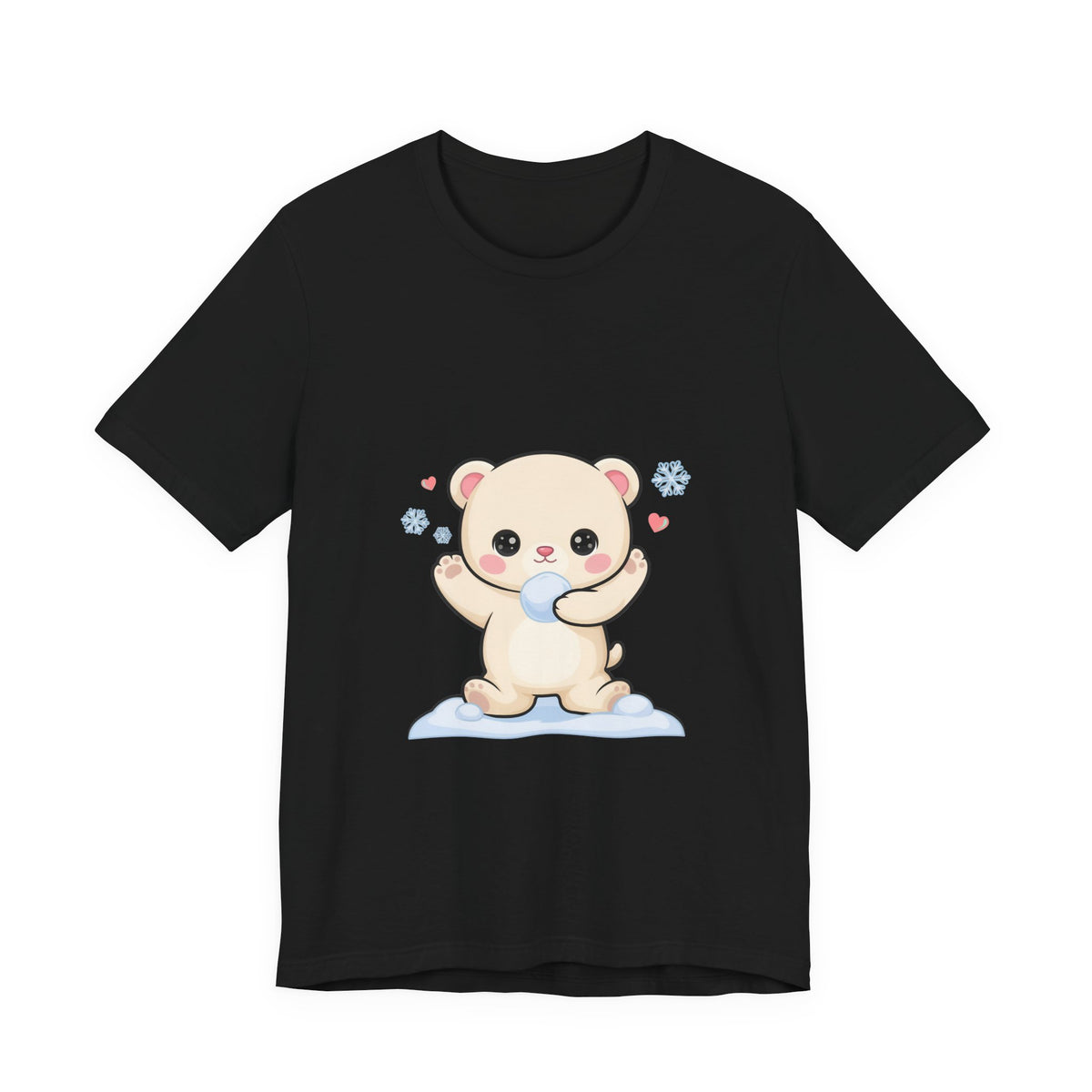 Kawaii Polar Bear Tee, Cute Snow Day Unisex Shirt