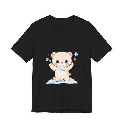 Kawaii Polar Bear Tee, Cute Snow Day Unisex Shirt