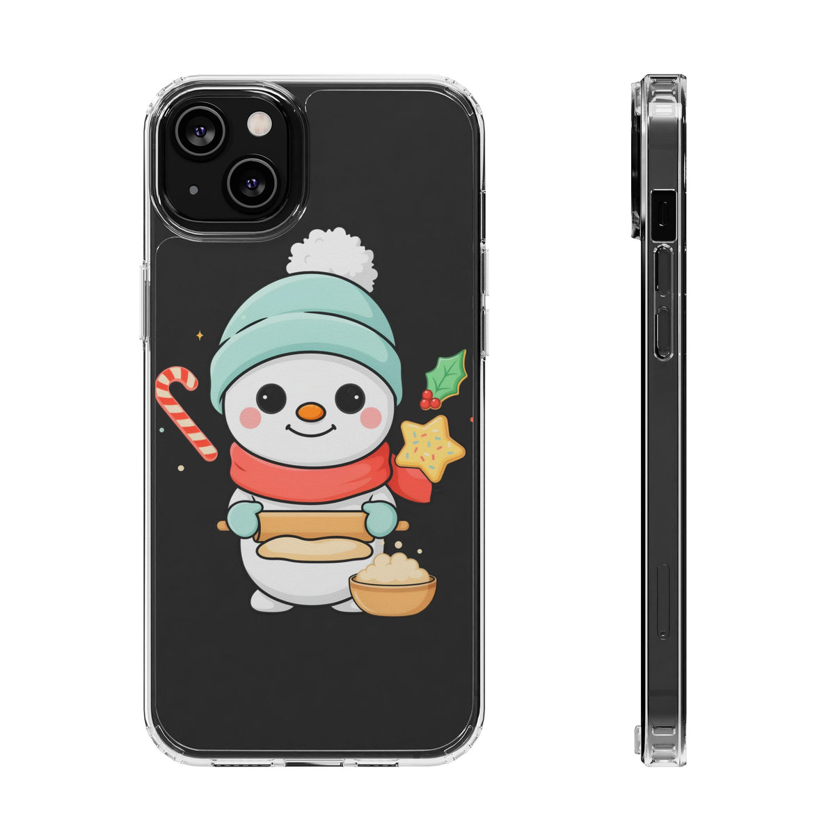 Christmas Snowman Phone Case, Cute Cookie Baker