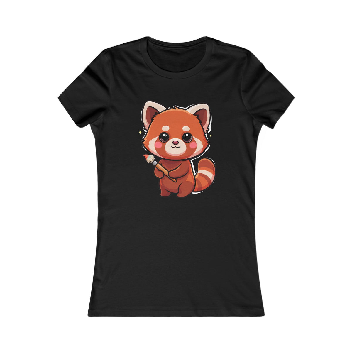 Kawaii Red Panda Women's Tee for Art Lovers