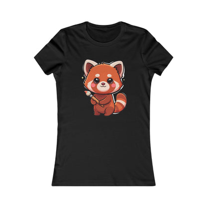 Kawaii Red Panda Women's Tee for Art Lovers
