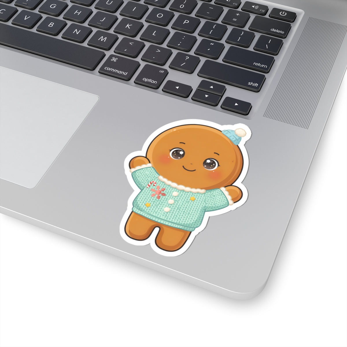 Christmas Gingerbread Sticker, Kawaii Holiday Gift