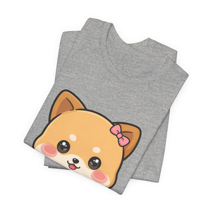 Kawaii Shiba Inu Coffee T-Shirt, Cute Latte Lover Tee