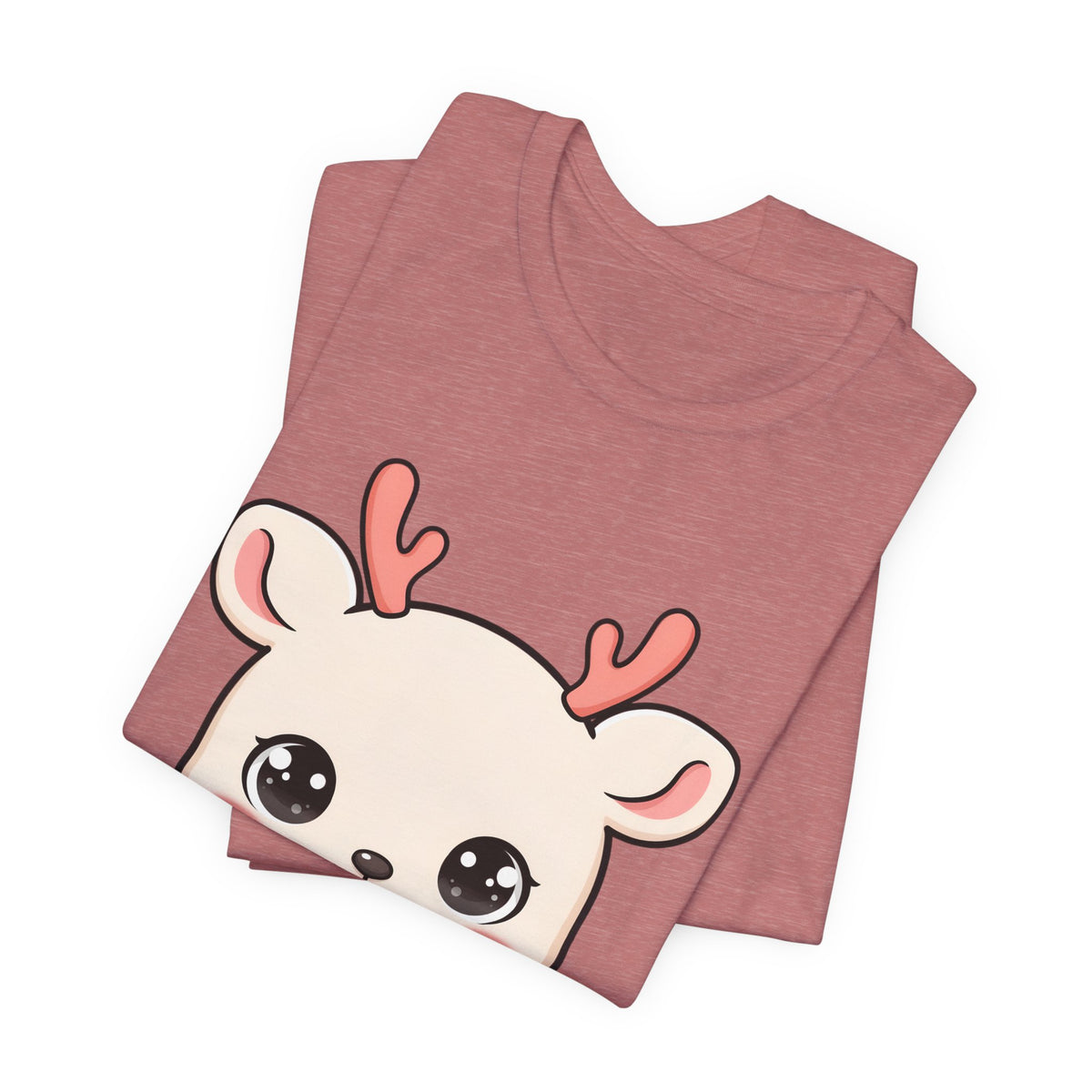 Kawaii Reindeer Christmas T-Shirt for Holiday Cheer