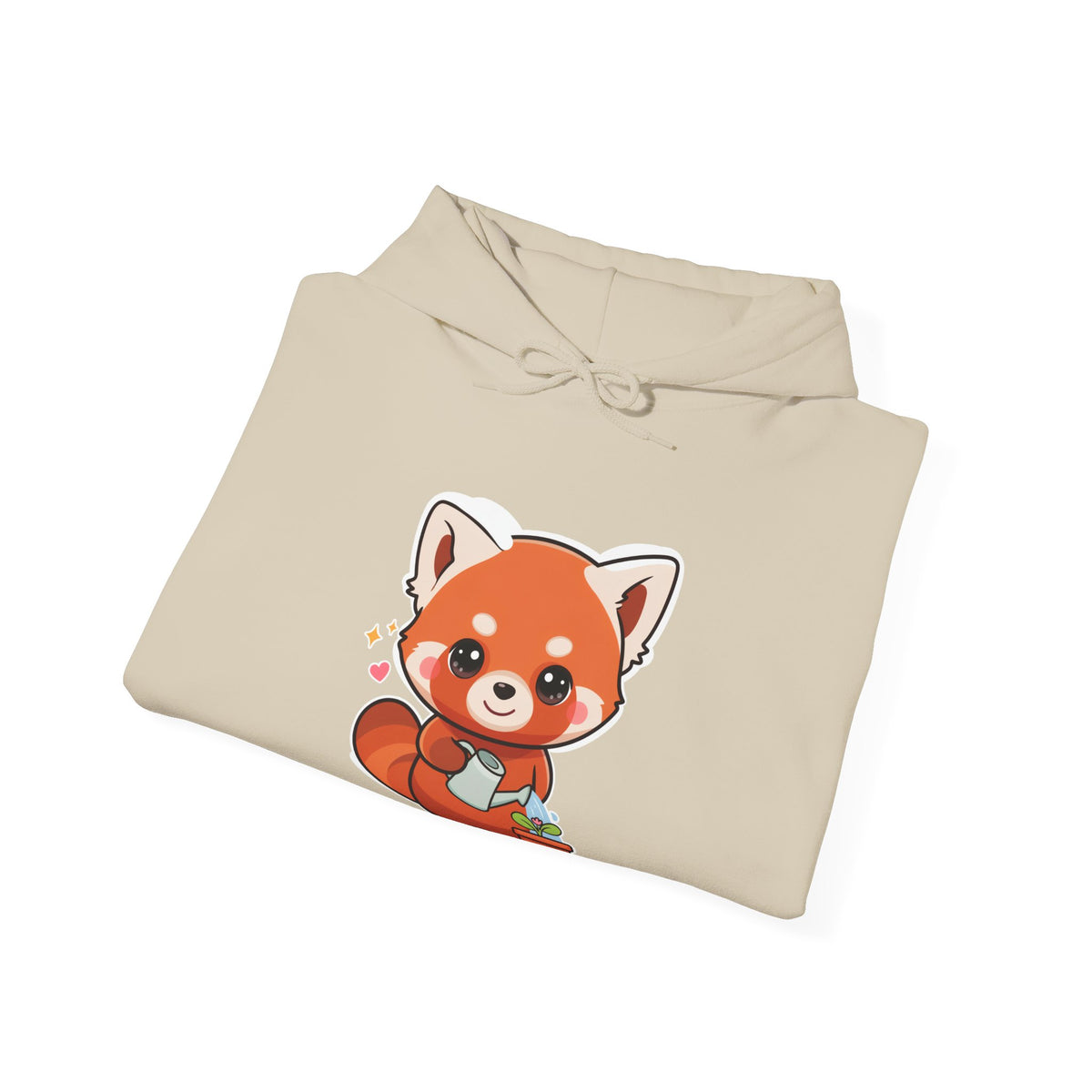 Kawaii Red Panda Hoodie for Cozy Plant Care Days
