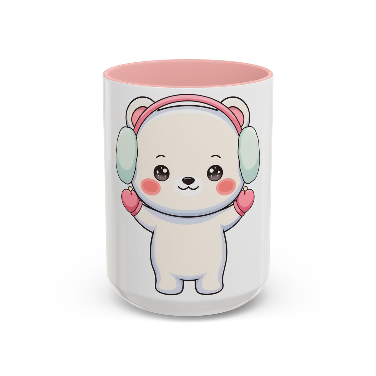 Kawaii Polar Bear Mug, Cute Winter Accent Coffee Mug