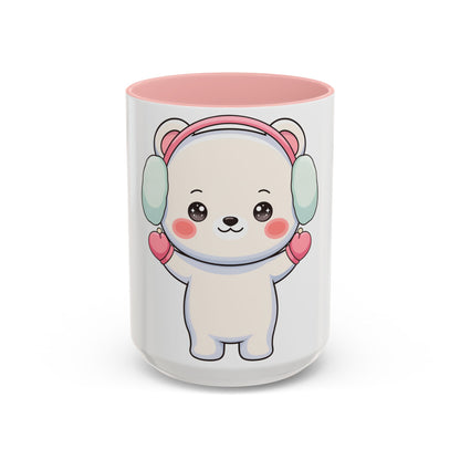 Kawaii Polar Bear Mug, Cute Winter Accent Coffee Mug