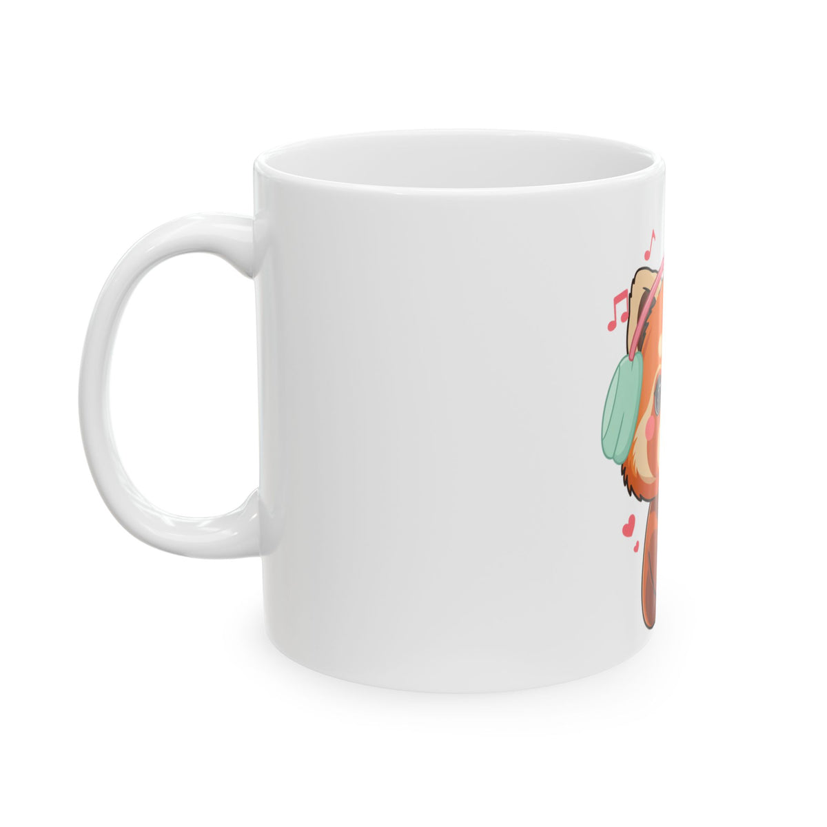 Kawaii Red Panda Mug for Music Lovers