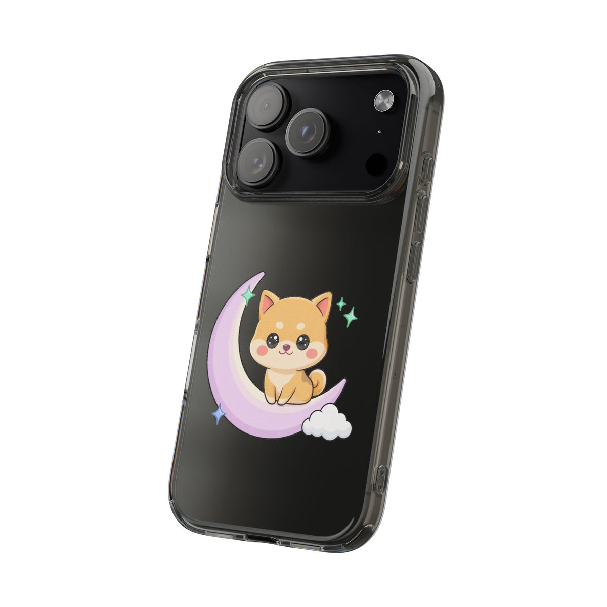 Kawaii Shiba Inu Phone Case – Crescent Moon Cutie