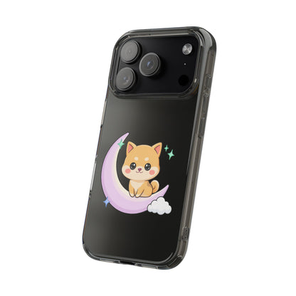 Kawaii Shiba Inu Phone Case – Crescent Moon Cutie