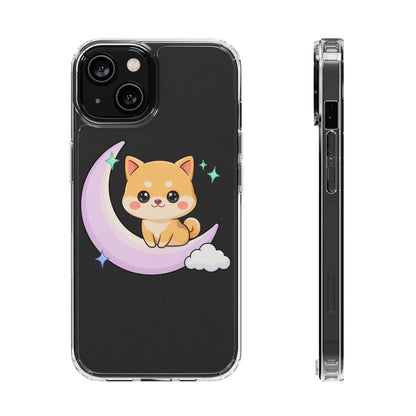 Kawaii Shiba Inu Phone Case – Crescent Moon Cutie