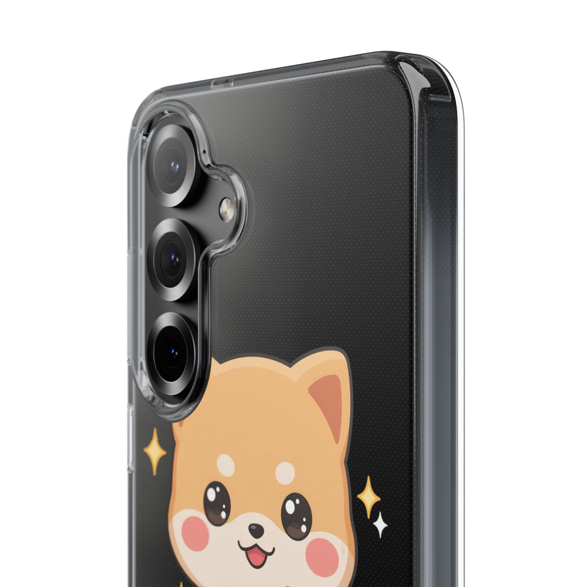 Kawaii Shiba Inu Gamer Phone Case, Clear Impact-Resistant