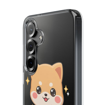 Kawaii Shiba Inu Gamer Phone Case, Clear Impact-Resistant