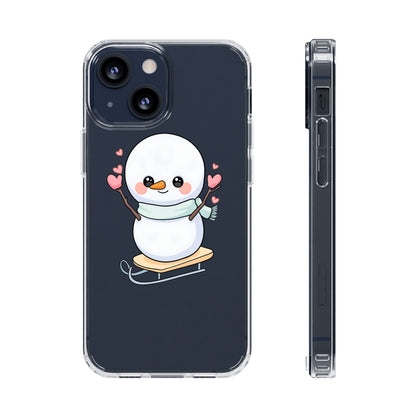 Kawaii Snowman Phone Case, Cute Winter Cheer
