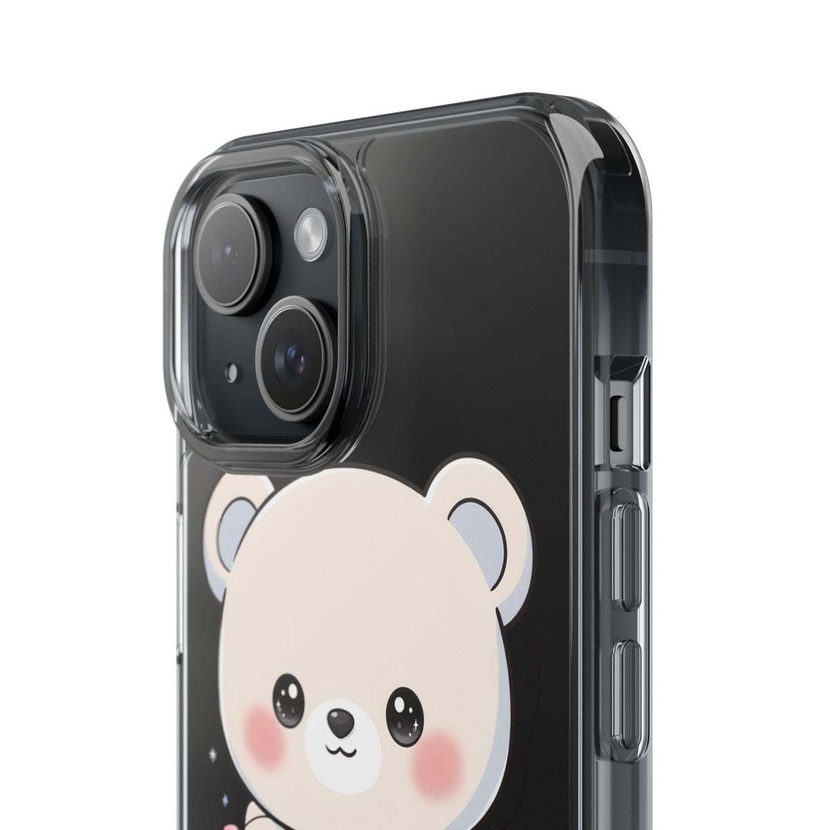 Kawaii Polar Bear Phone Case with Fairy Lights