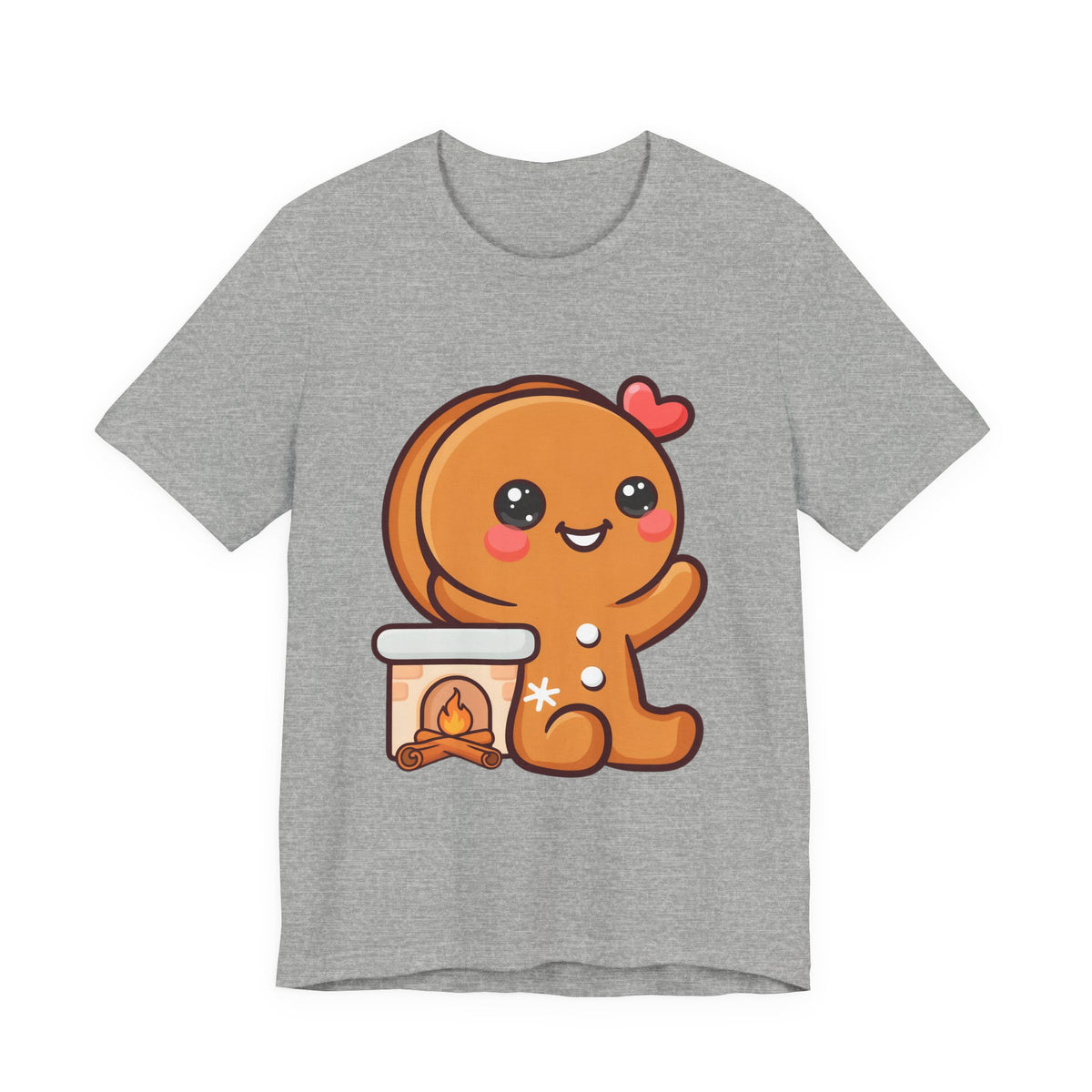 Christmas Gingerbread Man T-Shirt, Cozy Kawaii Holiday Tee