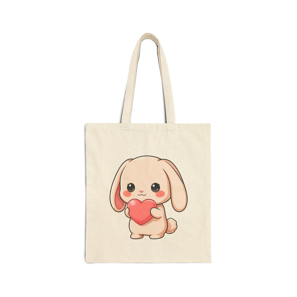 Kawaii Bunny Cotton Canvas Tote Bag for Bunny Lovers