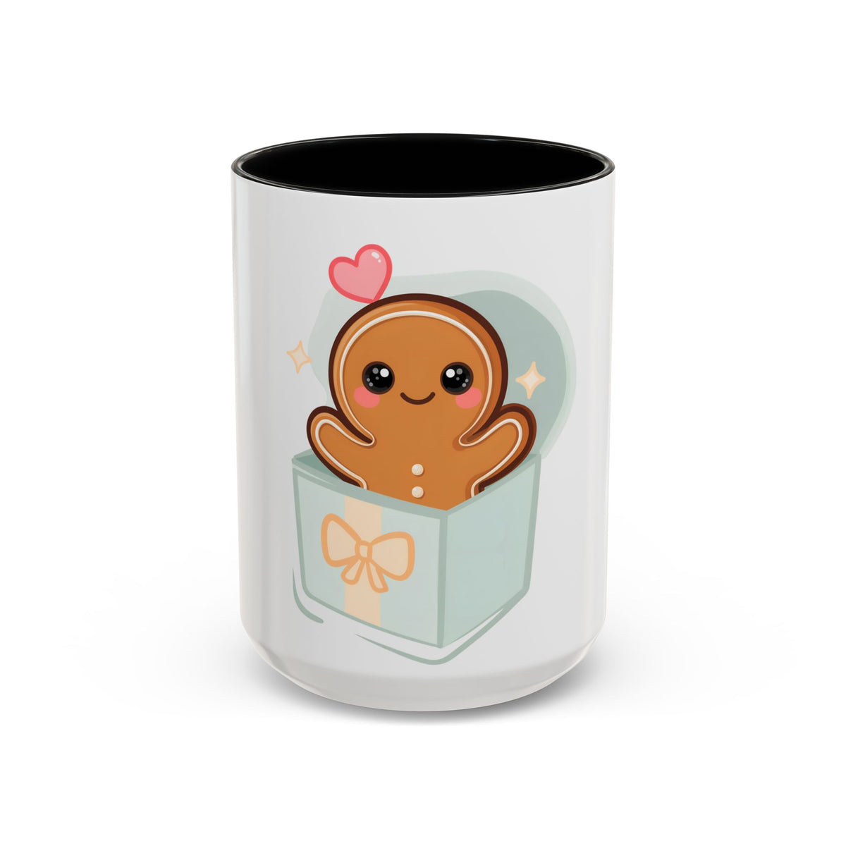 Gingerbread Gift Mug, Cute Holiday Accent Coffee Mug