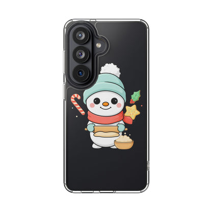 Christmas Snowman Phone Case, Cute Cookie Baker