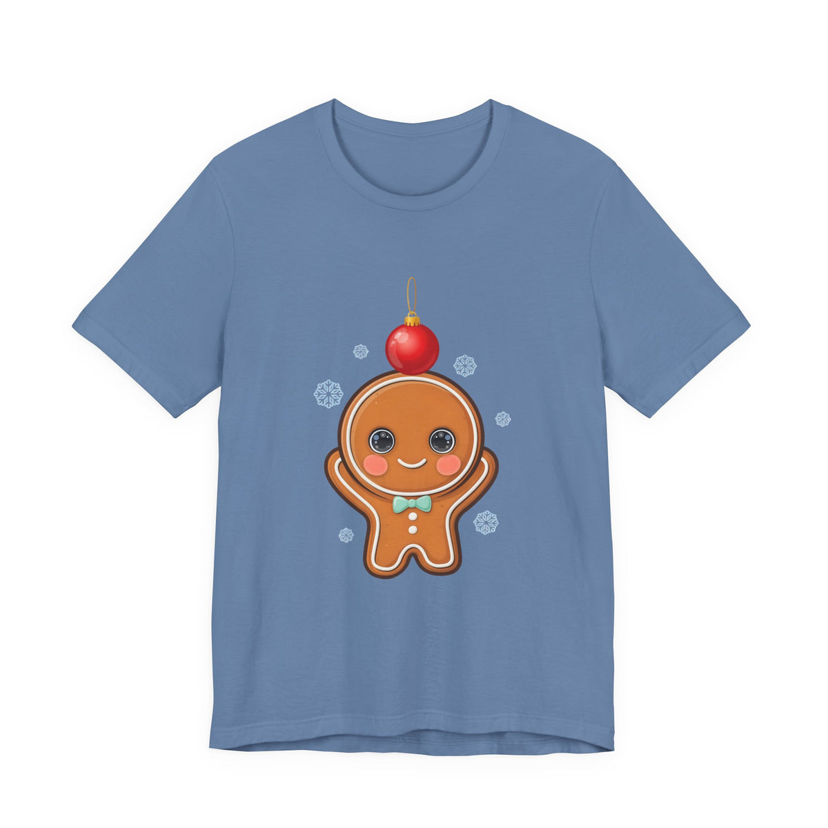 Kawaii Gingerbread Christmas Tee, Cute Holiday Unisex Shirt