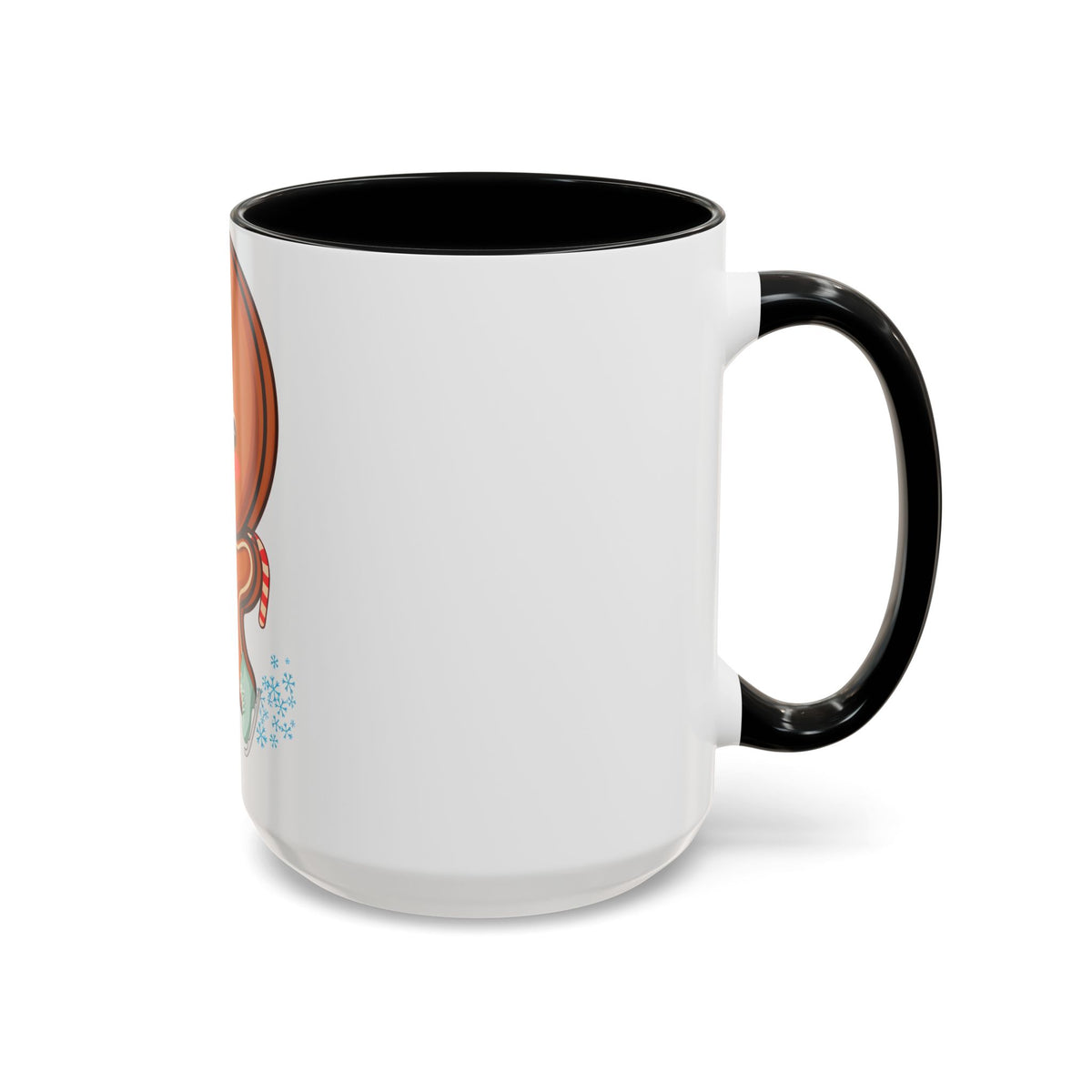 Gingerbread Man Ice Skating Accent Coffee Mug