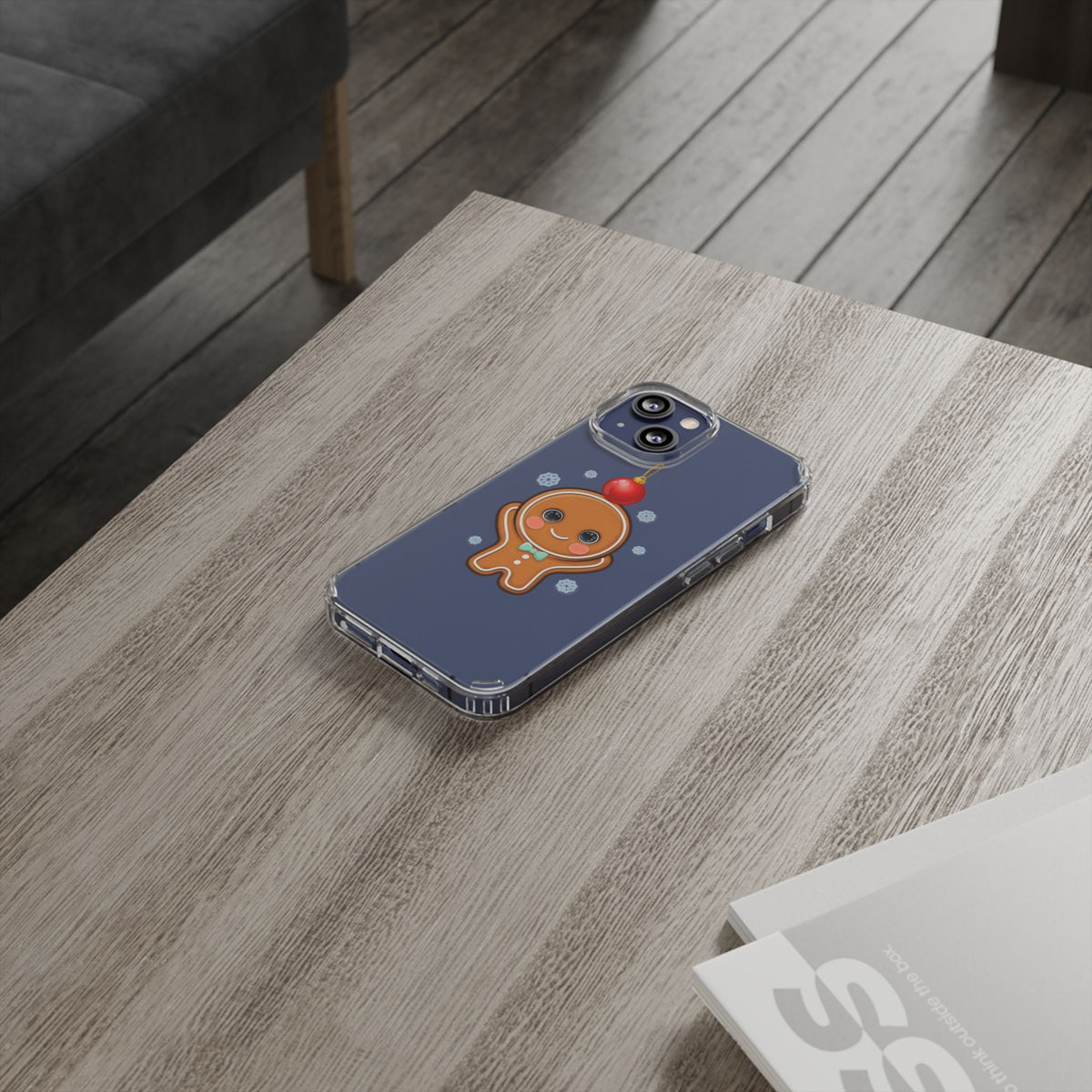 Christmas Gingerbread Phone Case, Cute Kawaii Holiday Gift