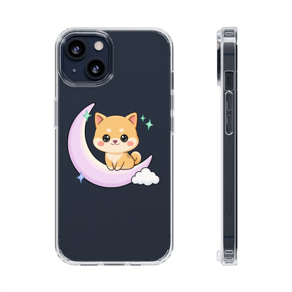 Kawaii Shiba Inu Phone Case – Crescent Moon Cutie