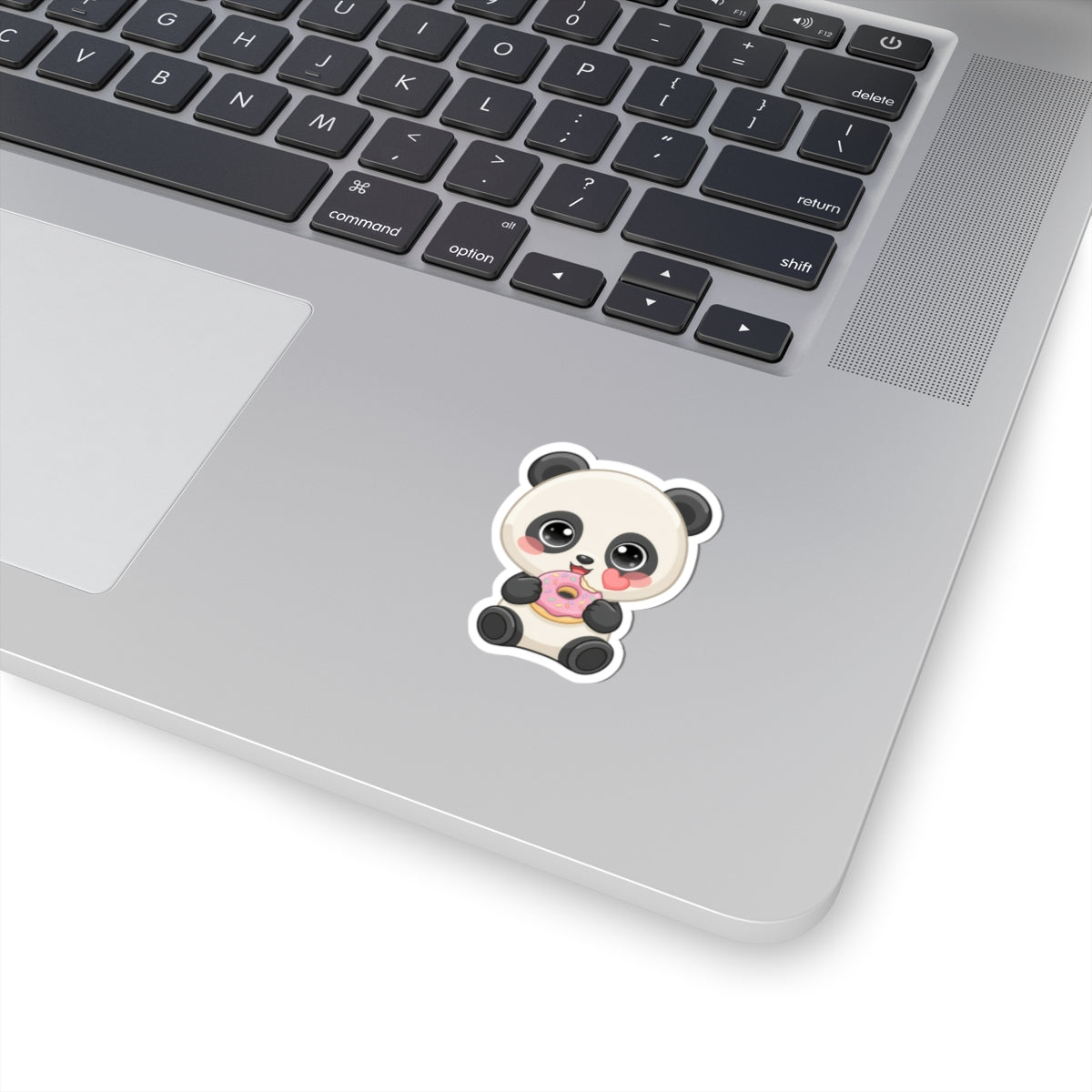 Kawaii Panda Sticker, Cute Donut Lover Vinyl Decal