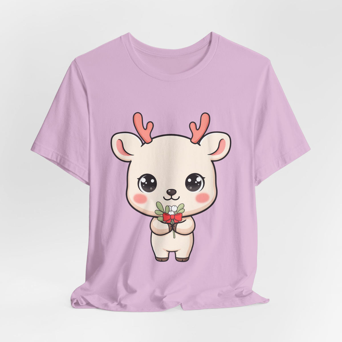 Kawaii Reindeer Christmas T-Shirt for Holiday Cheer