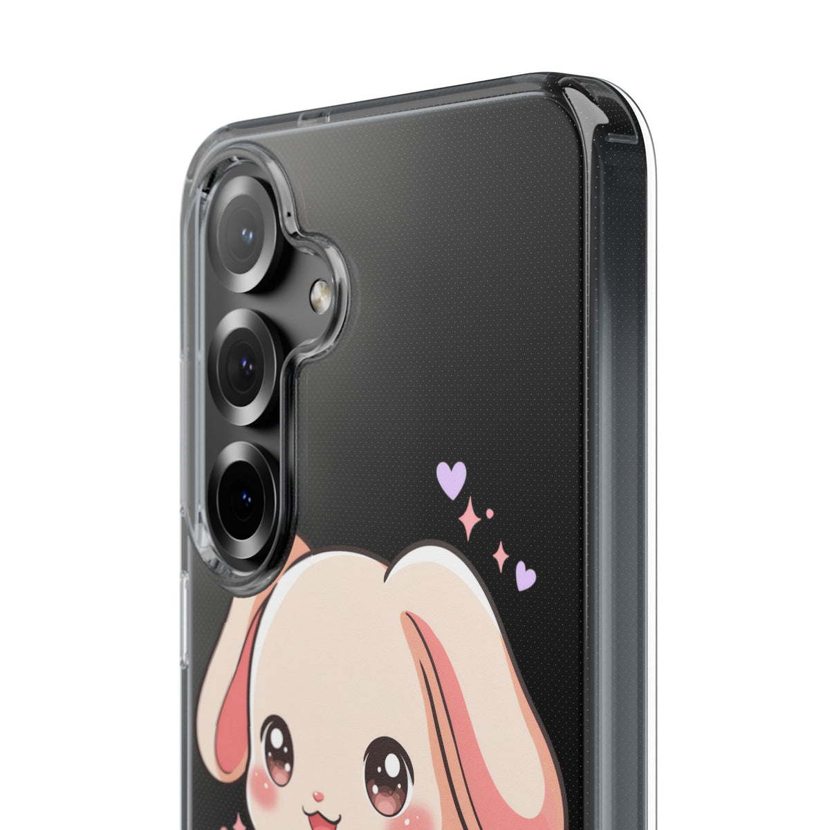 Kawaii Bunny Gamer Clear Impact-Resistant Phone Case