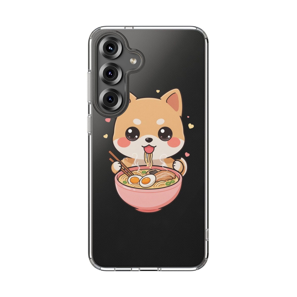 Kawaii Shiba Inu Ramen Clear Impact-Resistant Case
