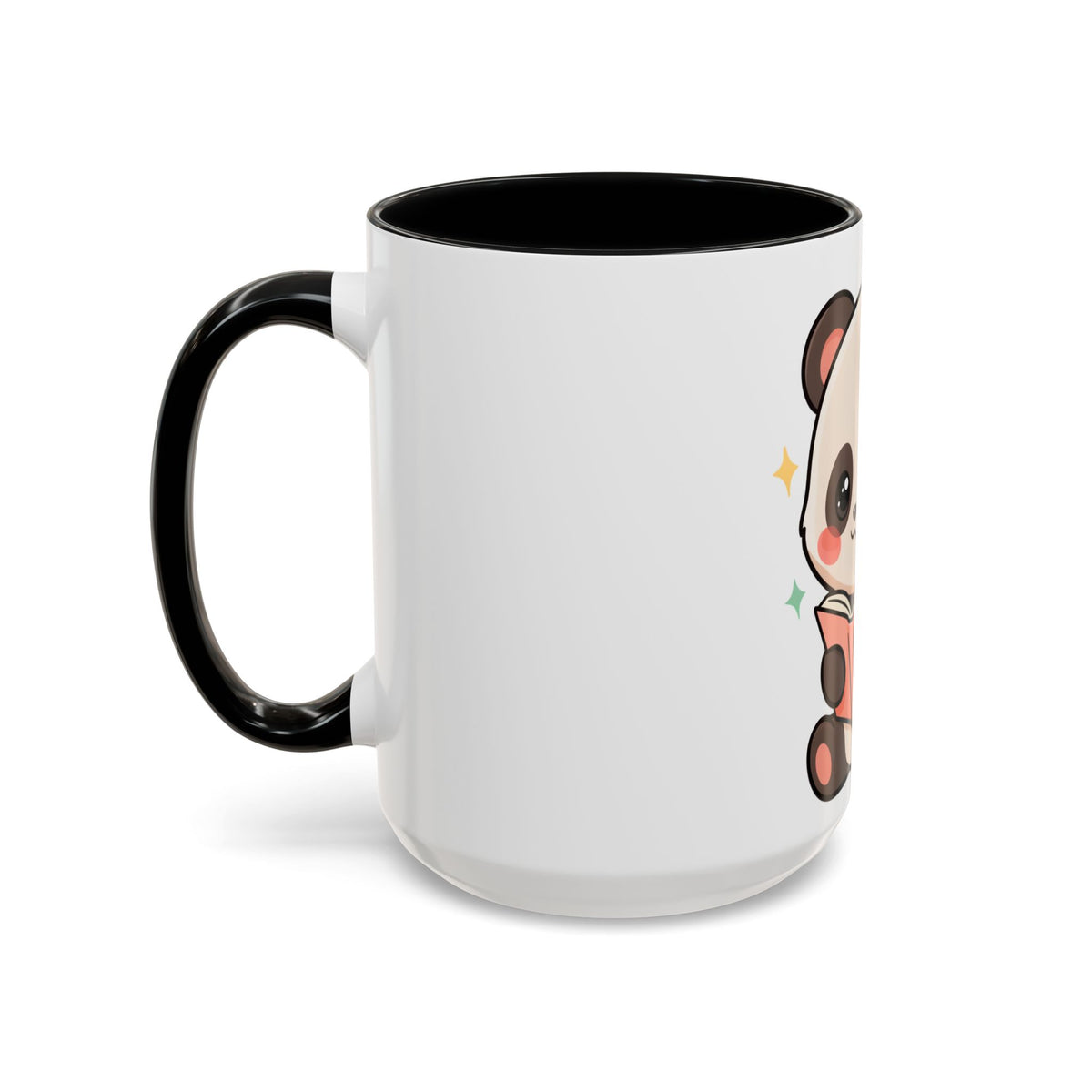 Kawaii Panda Reading Mug, Cute Book Lover Coffee Cup