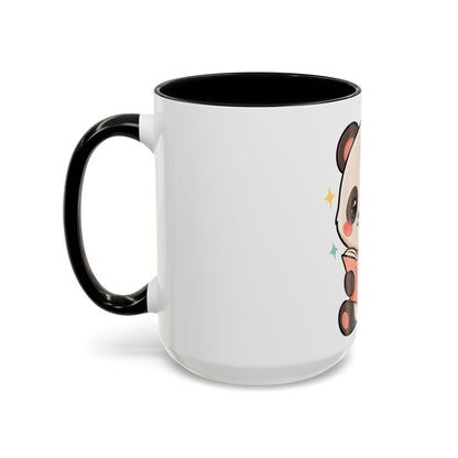 Kawaii Panda Reading Mug, Cute Book Lover Coffee Cup