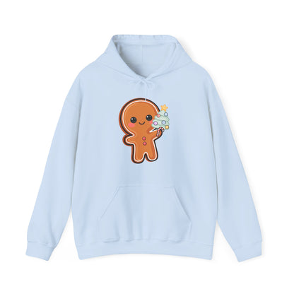 Gingerbread Christmas Hoodie, Kawaii Tree Decorating Sweatshirt