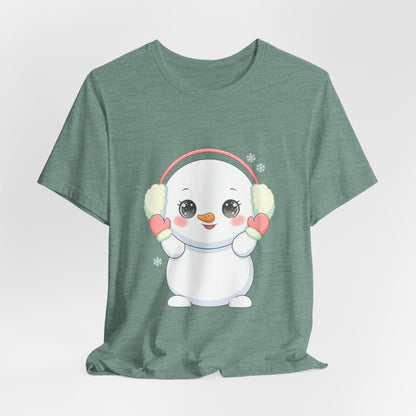 Kawaii Snowman T-Shirt for Cute Winter Style
