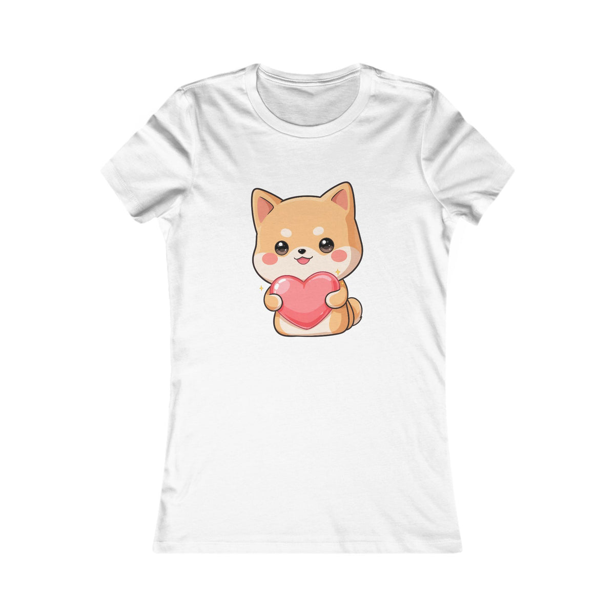 Kawaii Shiba Inu Women's Tee – Cute Heart Dog Shirt