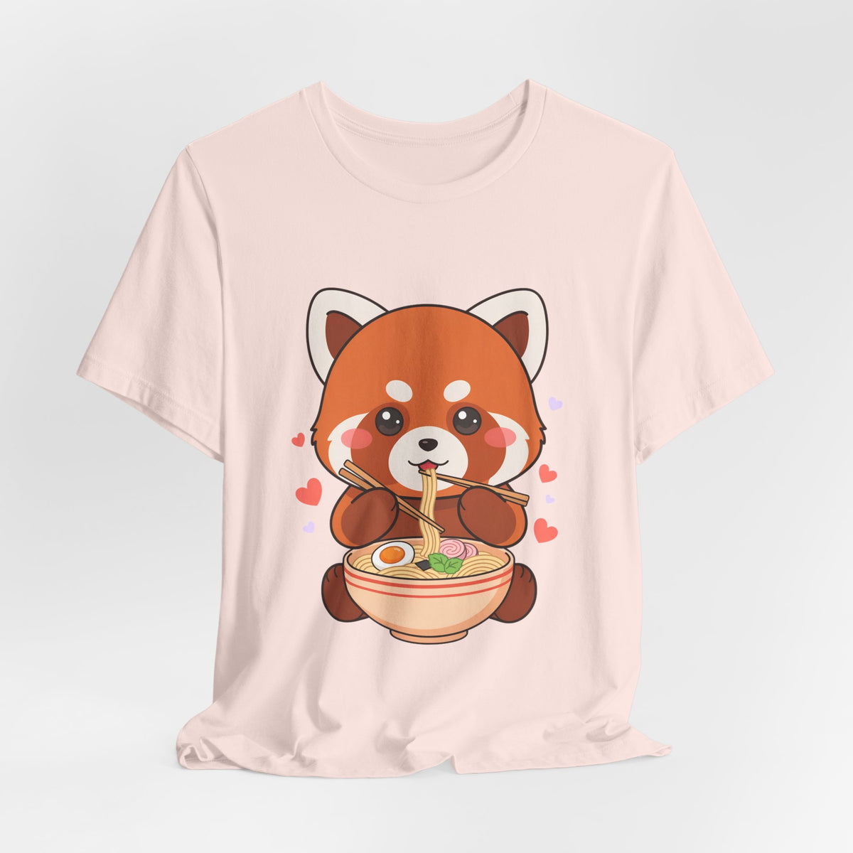Kawaii Red Panda Ramen T-Shirt for Cozy Foodie Style