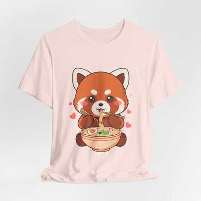 Kawaii Red Panda Ramen T-Shirt for Cozy Foodie Style