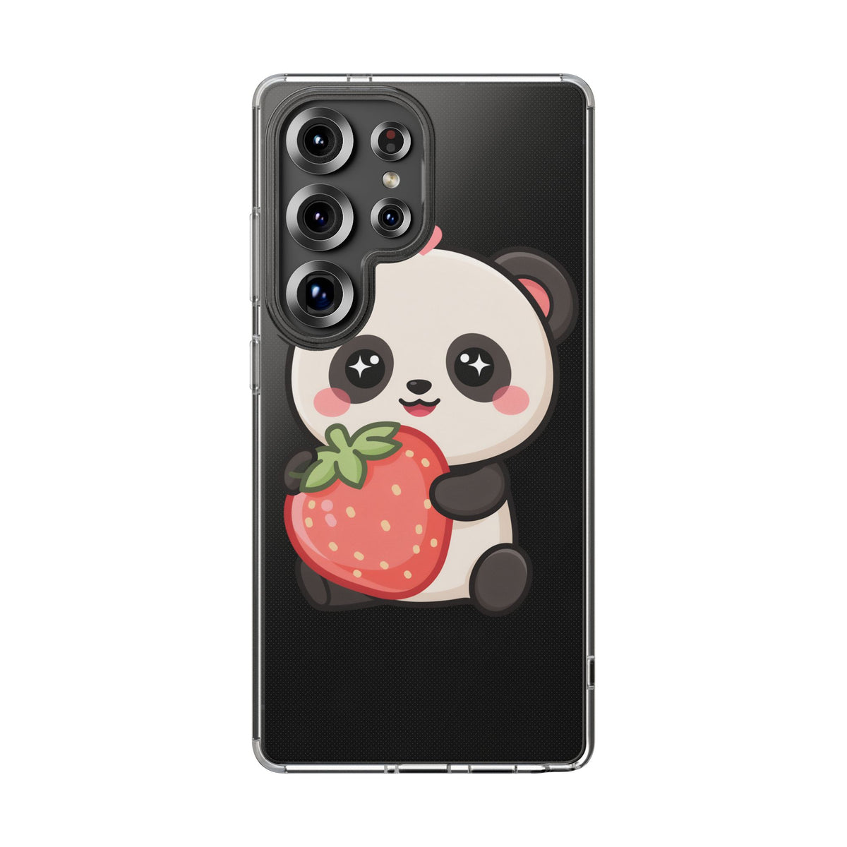 Kawaii Panda Phone Case, Sweet Strawberry Gift