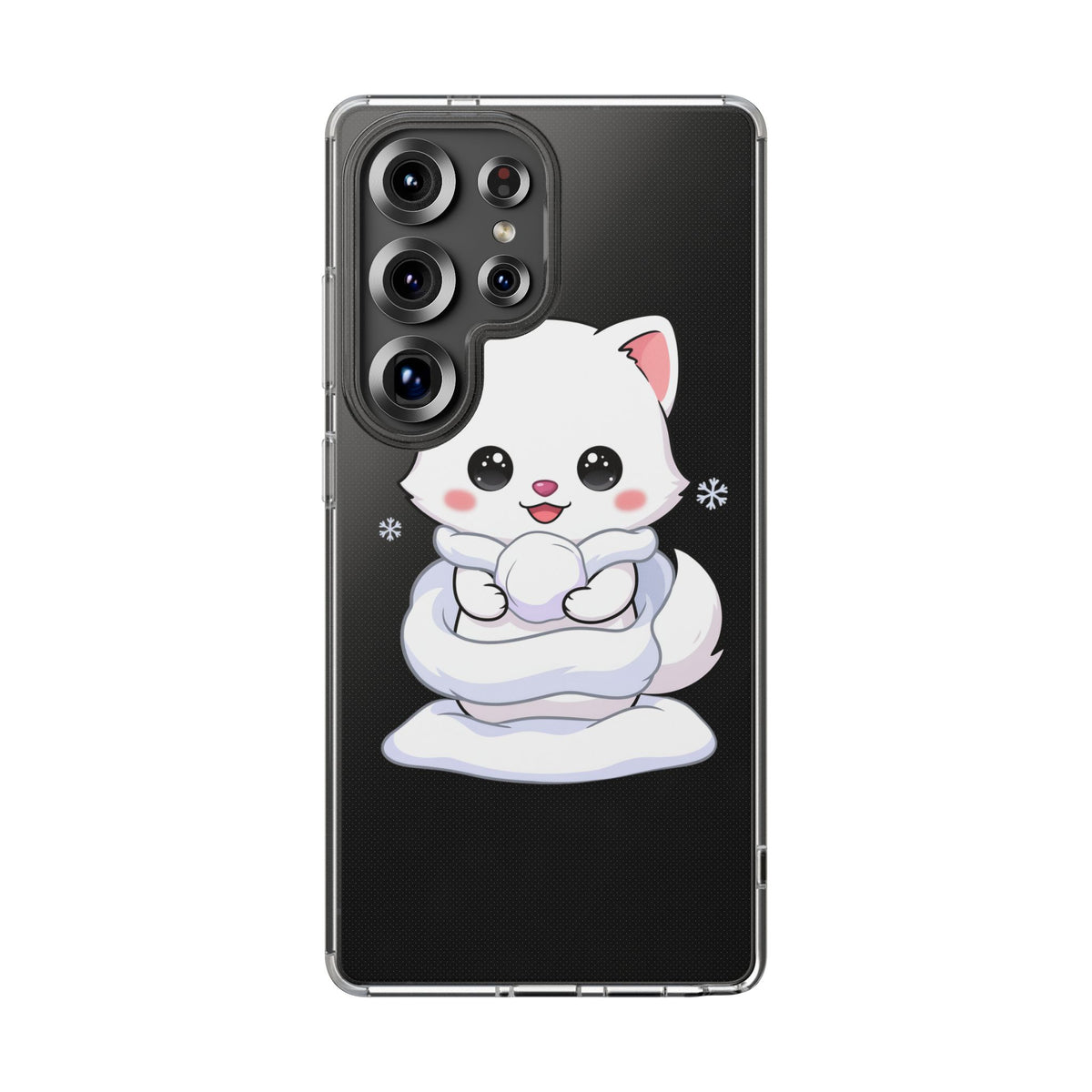 Kawaii Arctic Fox Phone Case, Cute Snow Day Gift