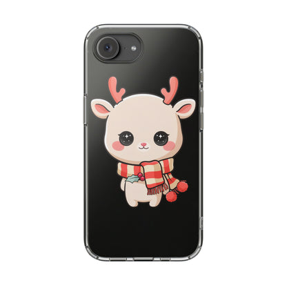 Christmas Reindeer Phone Case, Cute Kawaii Holiday Gift