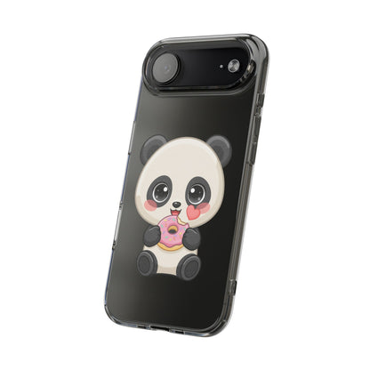 Kawaii Panda Phone Case with Donut