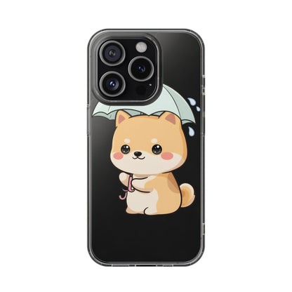 Shiba Inu Phone Case, Kawaii Rainy Day Pup