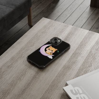 Kawaii Shiba Inu Phone Case – Crescent Moon Cutie