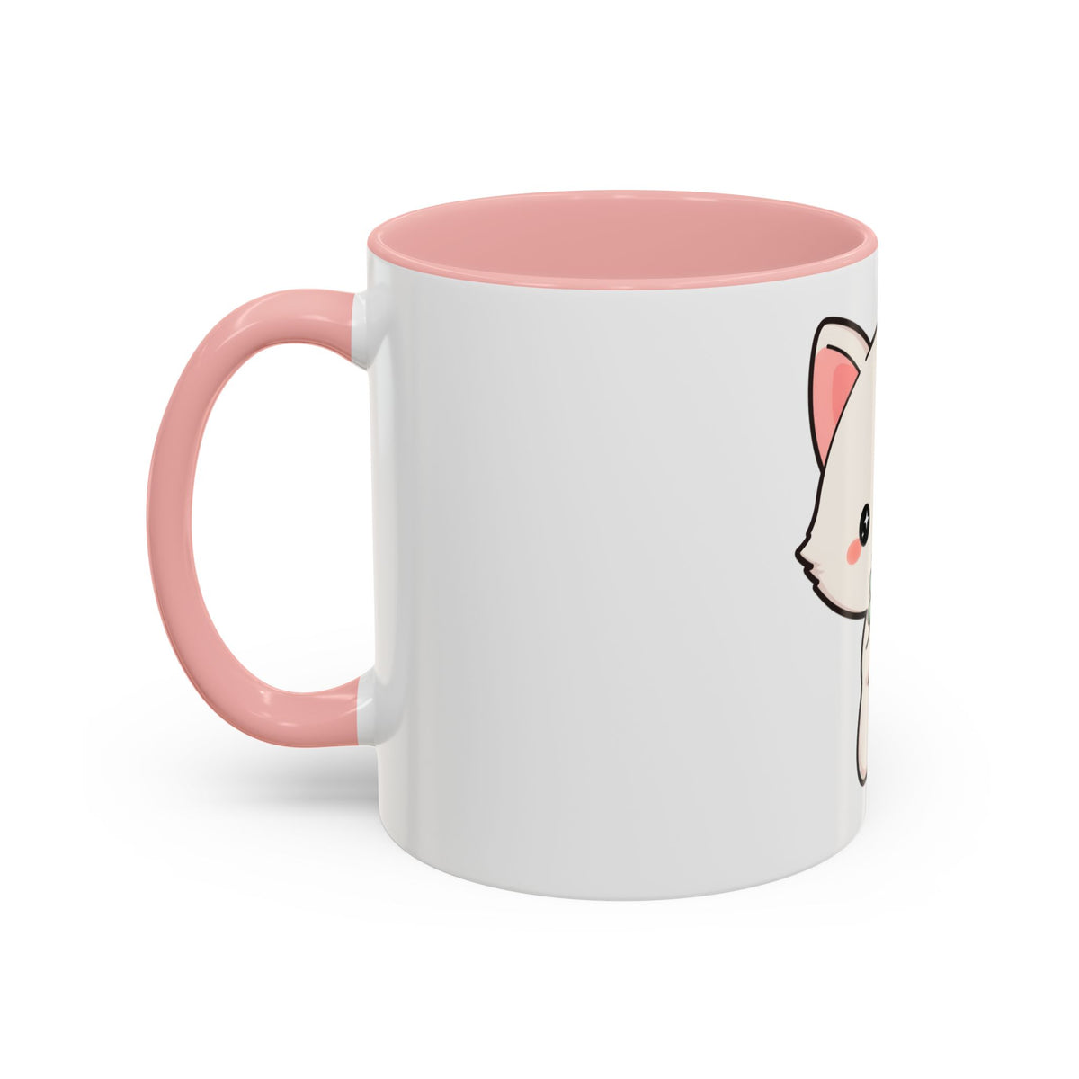 Kawaii Arctic Fox Christmas Accent Coffee Mug