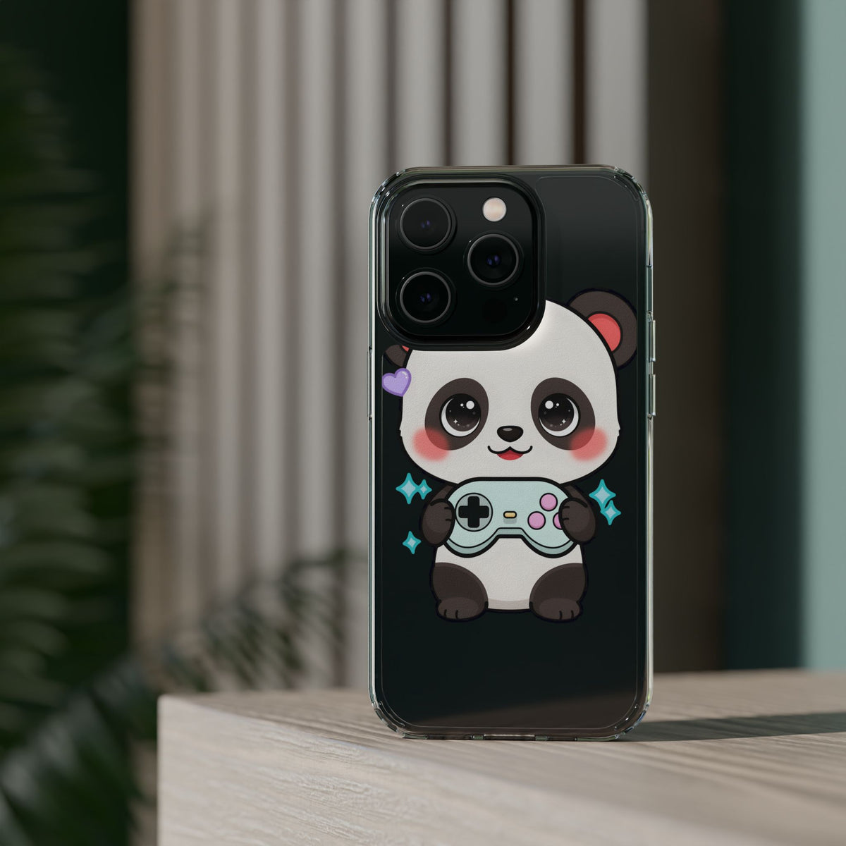 Gamer Panda Clear Impact-Resistant Phone Case