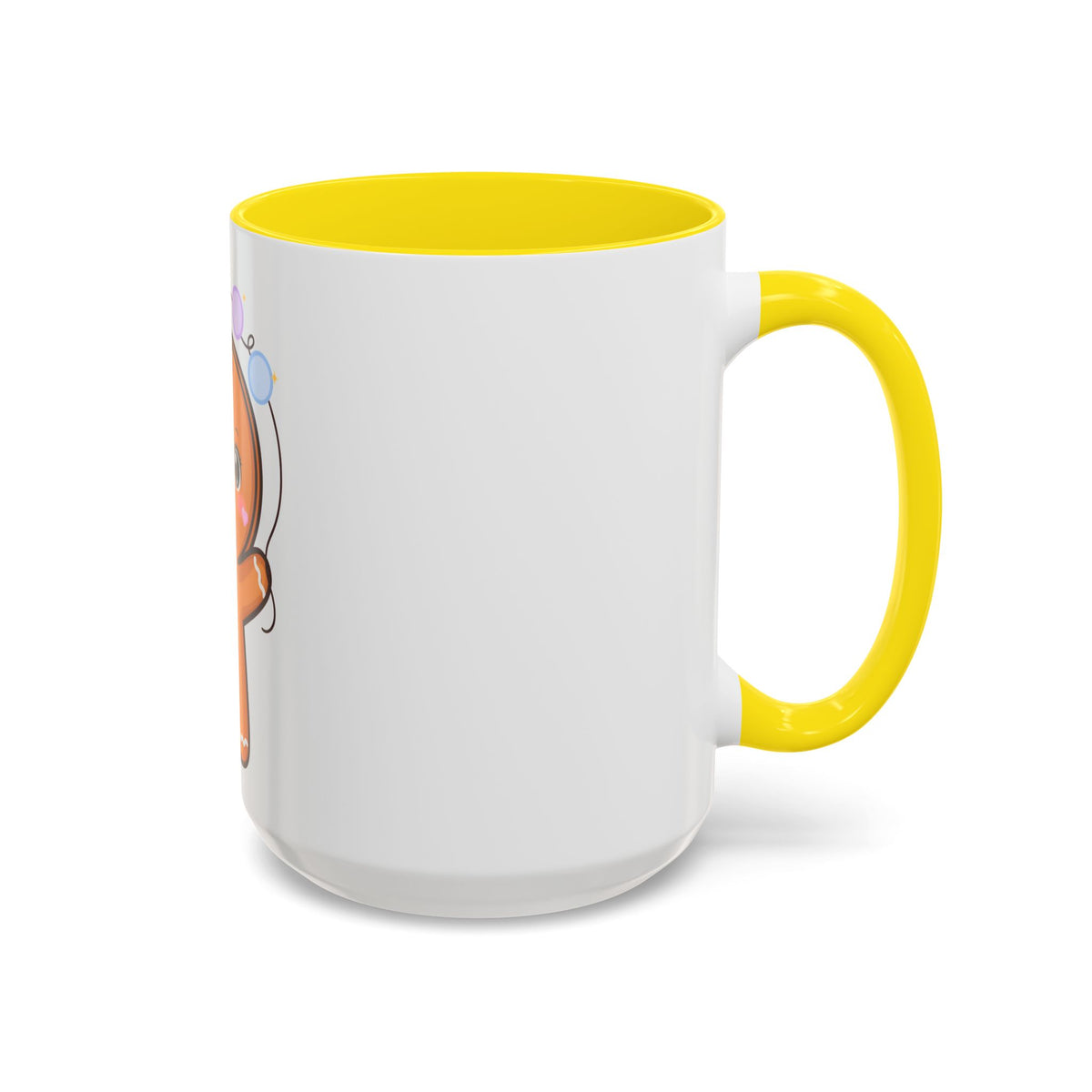 Gingerbread Man Accent Coffee Mug, Cute Kawaii Holiday Gift