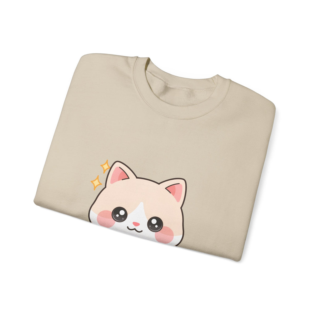 Kawaii Cat Sweatshirt, Cute Cat in Teacup Crewneck