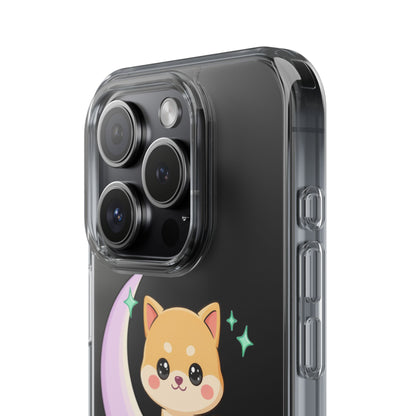 Kawaii Shiba Inu Phone Case – Crescent Moon Cutie