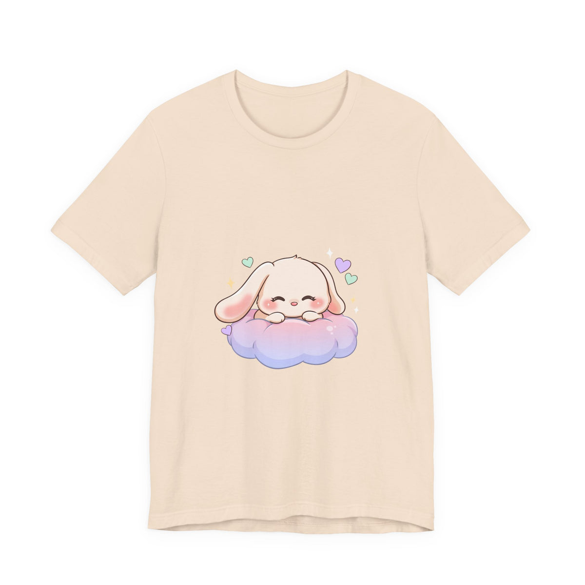Kawaii Sleeping Bunny Tee, Cute Cloud Nap Unisex Shirt